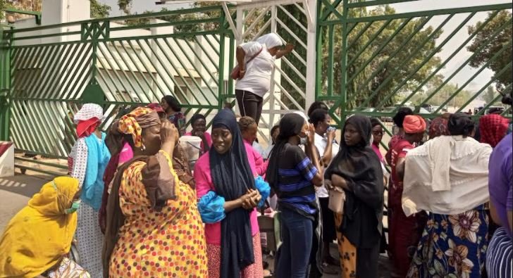 Women protest at National Assembly gate against rejected bills