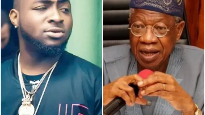 Davido Blasts Lai Mohammed Over Insisting That Railways Are Safe